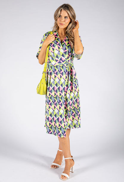 Lime Geo Dress