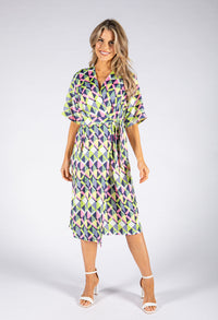 Lime Geo Dress