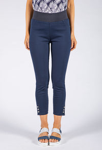 Cropped Trouser with Button Detail