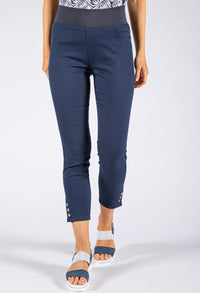 Cropped Trouser with Button Detail