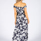 Smocking Bodice Floral Maxi Dress