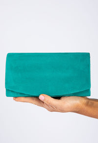 Suede Clutch Bag