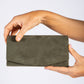 Suede Clutch Bag