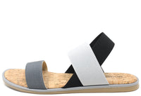 Colour Mix Elasticated Strap Sandal