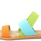 Colour Mix Elasticated Strap Sandal