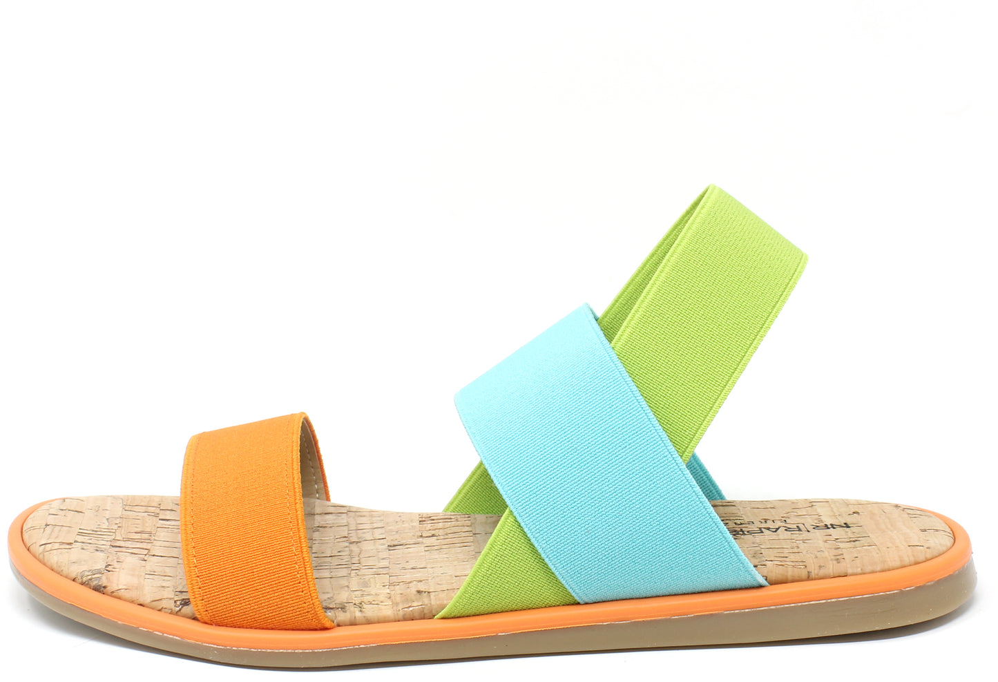 Colour Mix Elasticated Strap Sandal