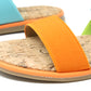 Colour Mix Elasticated Strap Sandal