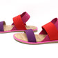 Colour Mix Elasticated Strap Sandal