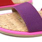 Colour Mix Elasticated Strap Sandal