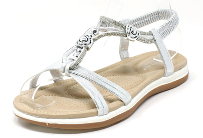 Beading Detail Diamante Sandal