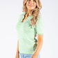 Striped V Neckline Top