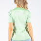 Striped V Neckline Top