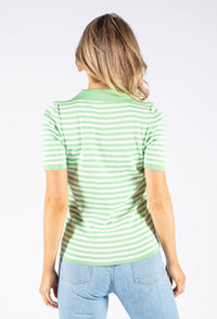 Striped V Neckline Top