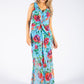 Floral Knot Detail Maxi Dress