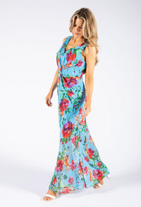 Floral Knot Detail Maxi Dress