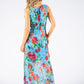 Floral Knot Detail Maxi Dress