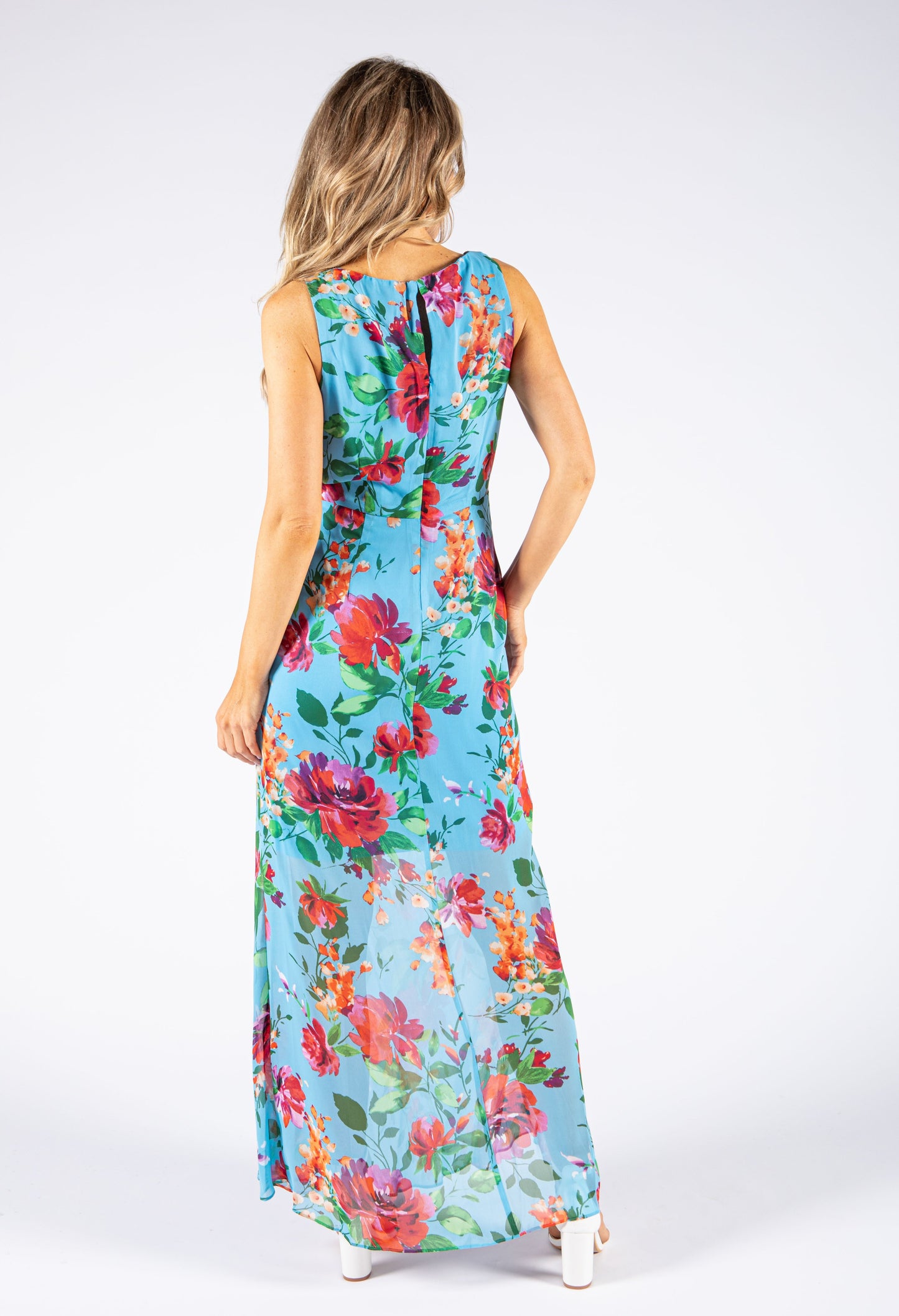 Floral Knot Detail Maxi Dress