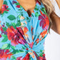 Floral Knot Detail Maxi Dress