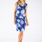 Floral Print Navy Sleeveless Dress