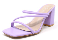 Triple Strap Slip On Heel