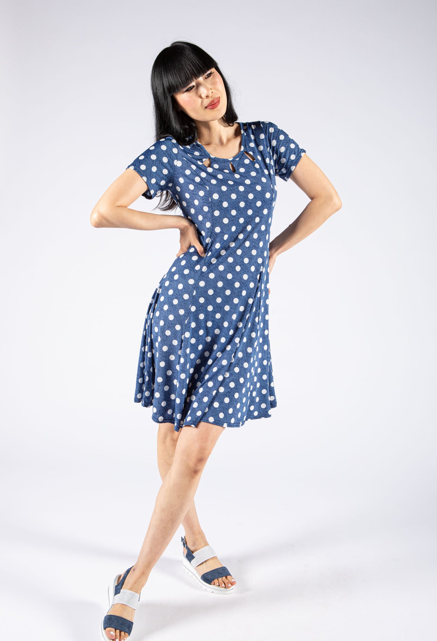 Polka Dot Fit and Flare Dress