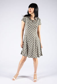 Polka Dot Fit and Flare Dress