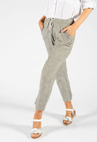 Soft Linen Comfort Waistband Trousers