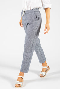 Soft Linen Comfort Waistband Trousers