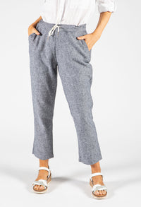 Soft Linen Comfort Waistband Trousers