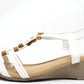 Wooden Look Beaded Wedge Sandal