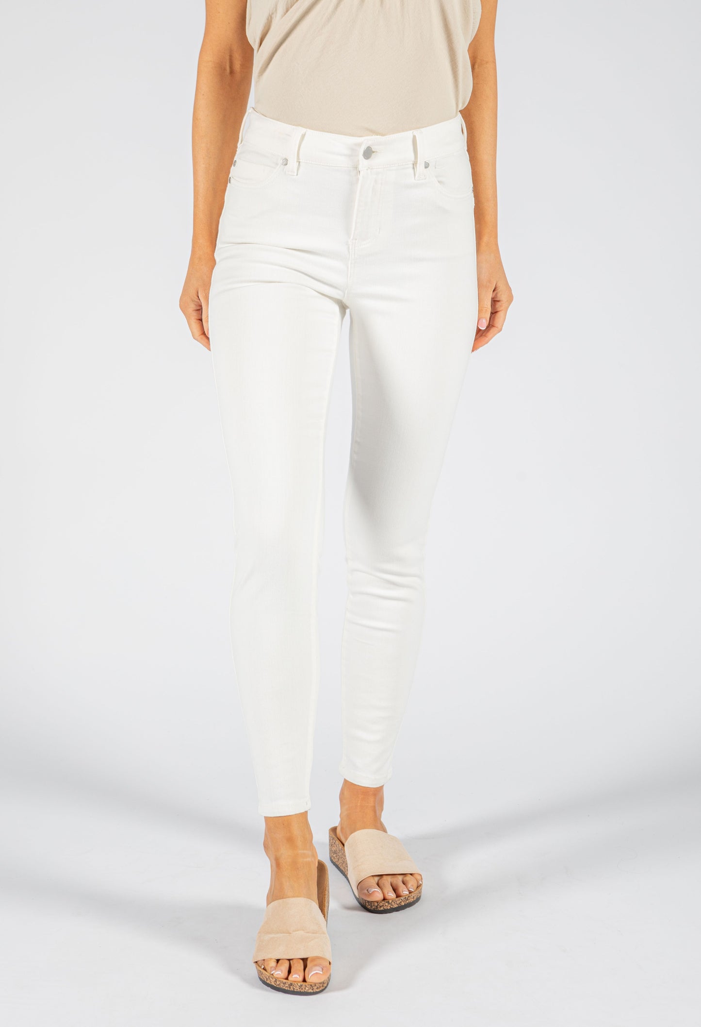 PIPER HUGGER ANKLE SKINNY IN PORCELAIN