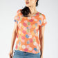 Abstract Spotted Soft V Neckline Top