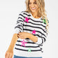 Star and Stripe Print Light Knit Jumper