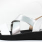 Metallic Cross Strap Sandal