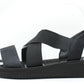 Metallic Cross Strap Sandal