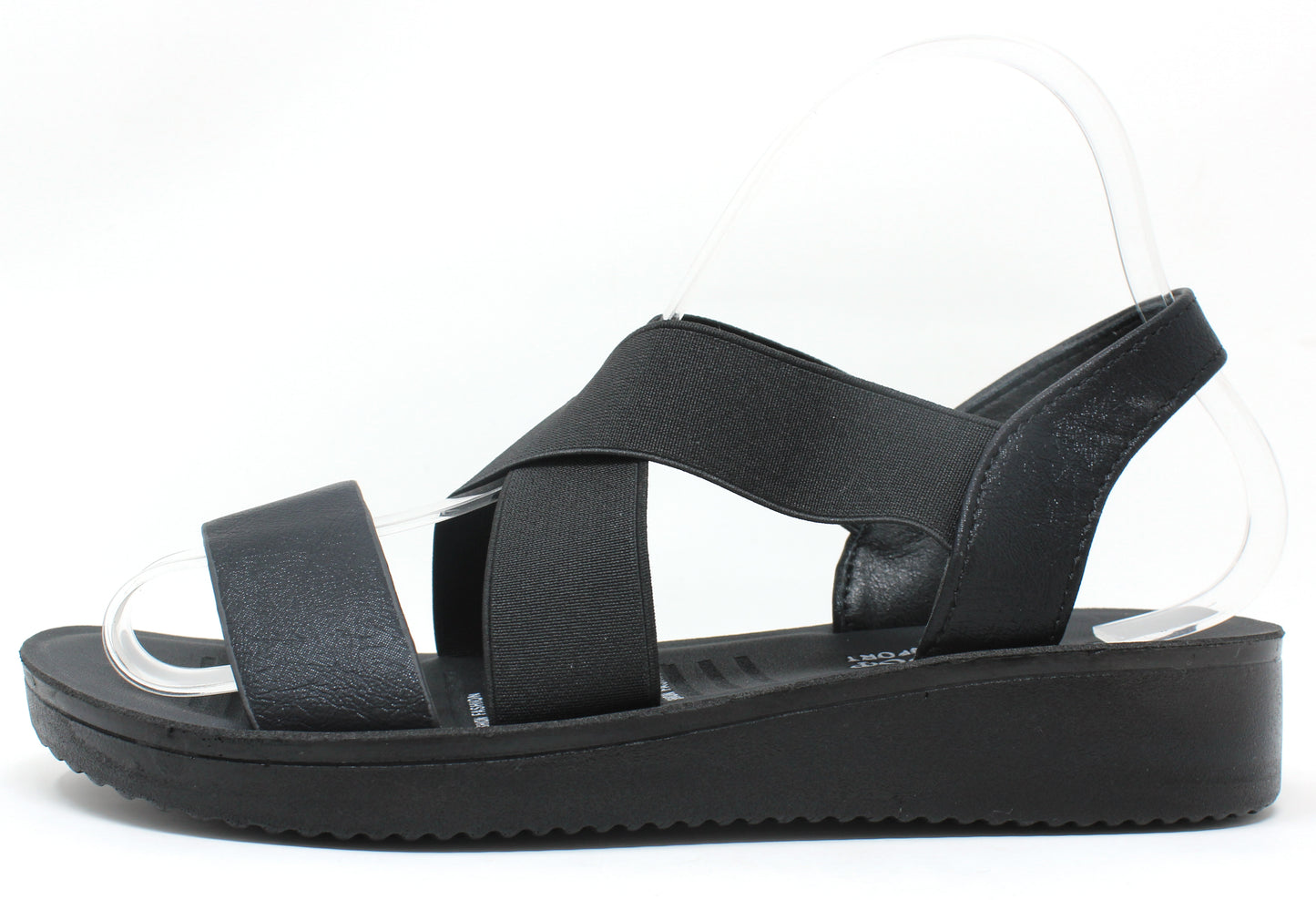 Metallic Cross Strap Sandal