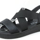 Metallic Cross Strap Sandal