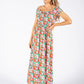 Smocking Bodice Blossom Maxi Dress