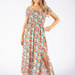 Smocking Bodice Blossom Maxi Dress