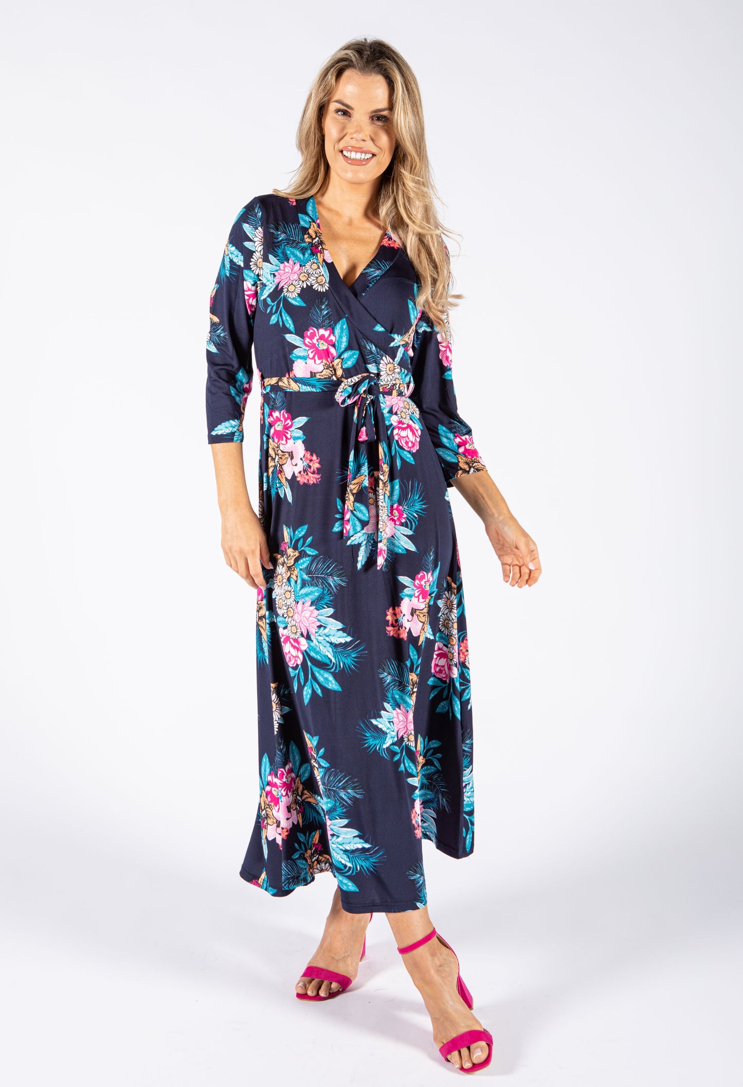 Mixed Flower Print Dress