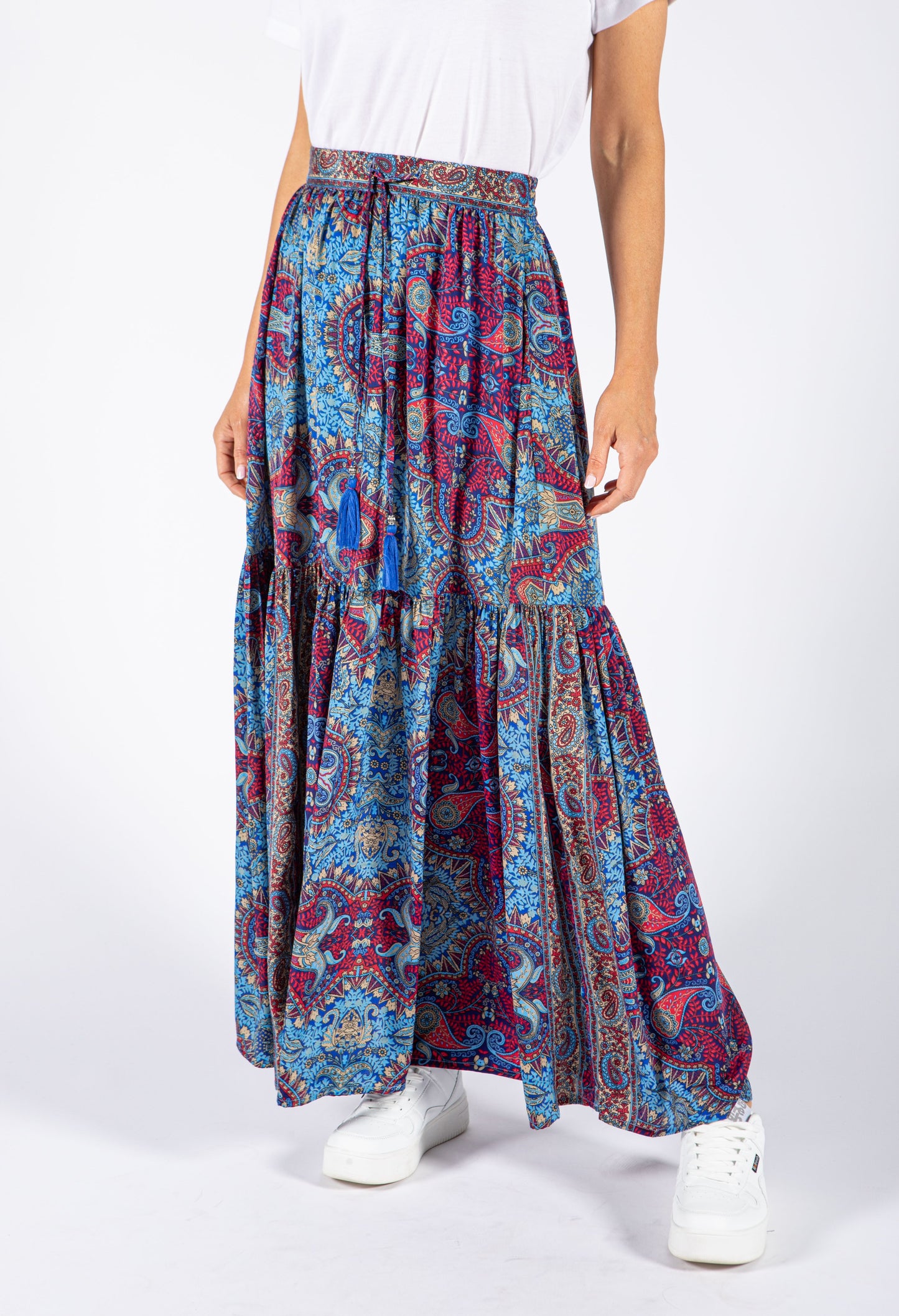 Paisley Print Maxi Skirt