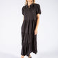 Tiered Hem Button Down Dress