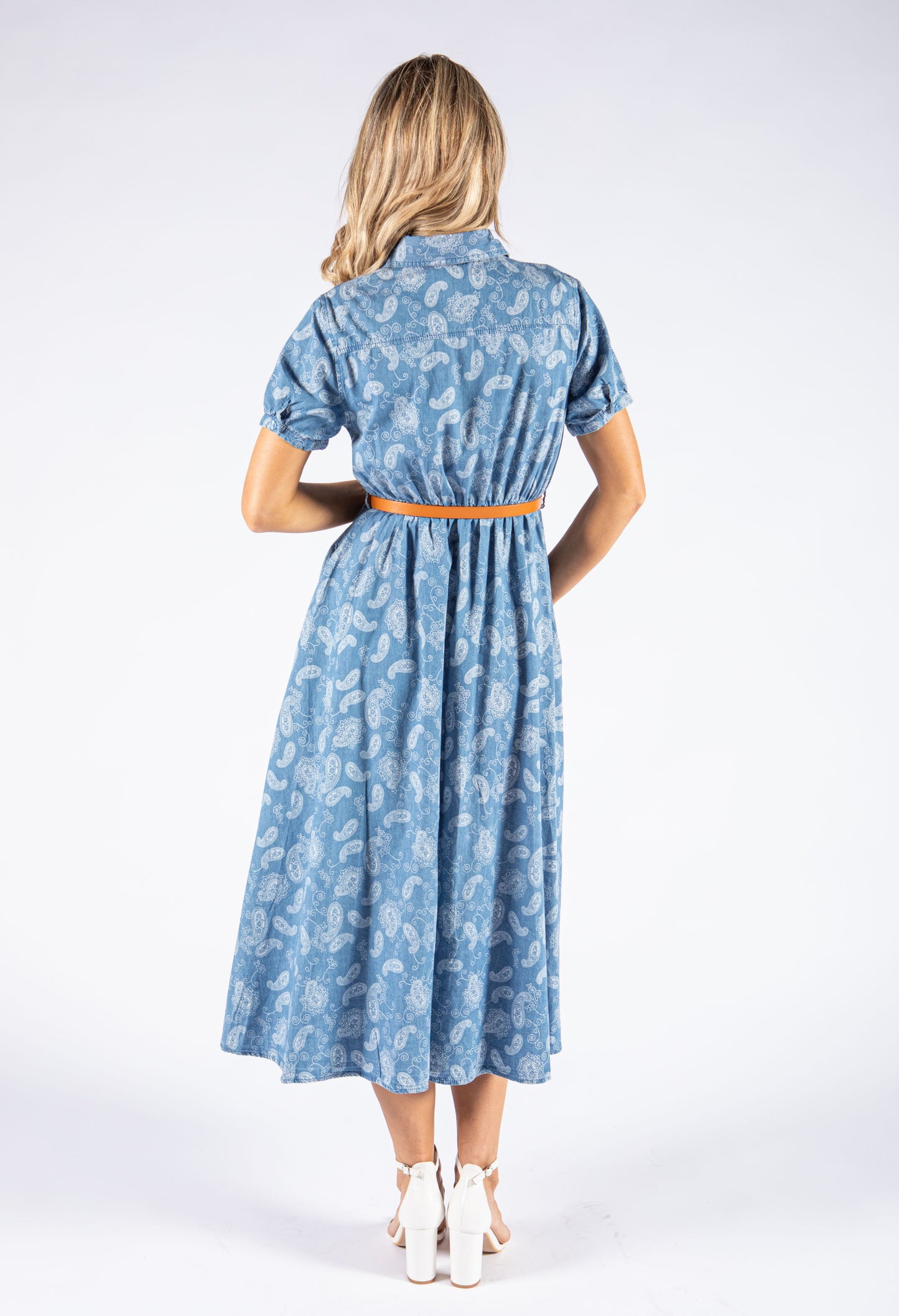 Paisley Denim Dress