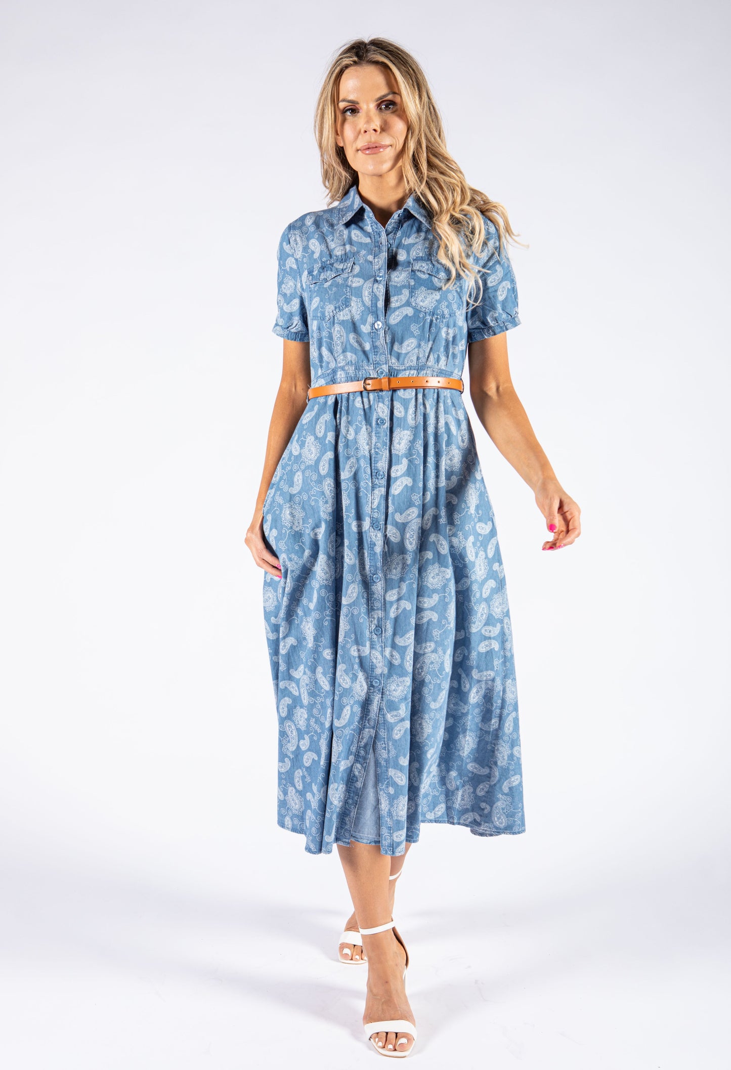 Paisley Denim Dress