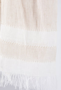 Tassel Detail Linen Scarf