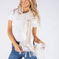 Tassel Detail Linen Scarf