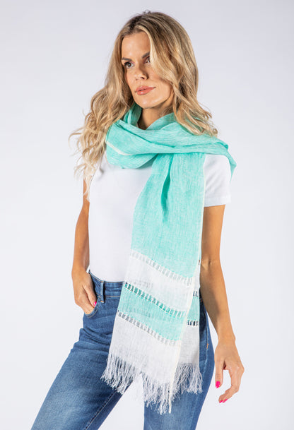 Tassel Detail Linen Scarf