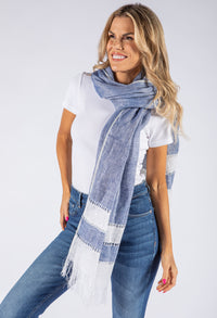 Tassel Detail Linen Scarf