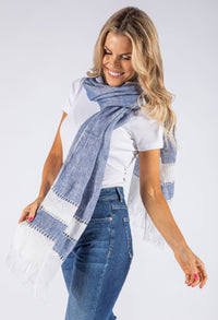 Tassel Detail Linen Scarf