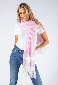 Tassel Detail Linen Scarf